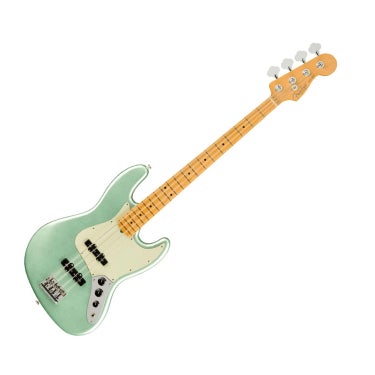 Fender American Professional II Jazz Bass Guitar, 0193972718, Maple Fingerboard, Mystic Surf Green