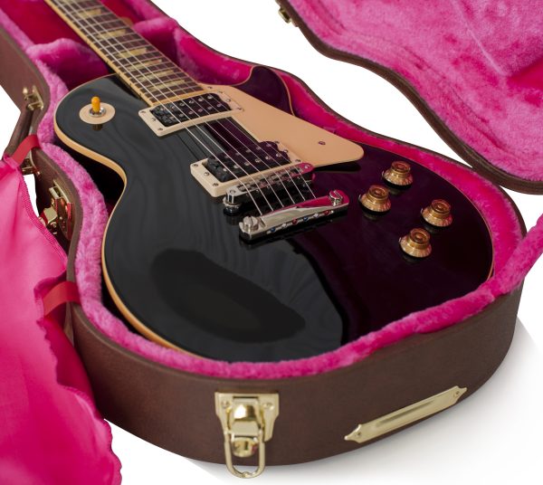 Gator GW-LP-BROWN Deluxe Wood Single-Cutaway Electric Guitar Case