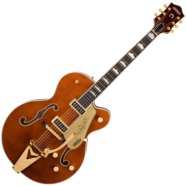 Gretsch 2401396823 G6120TG-DS Players Edition Nashville Hollowbody Electric Guitar with Dynasonics and Bigsby - Roundup Orange