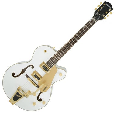Gretsch 2505811544 G5420TG Limited Edition Electromatic Single-Cut Hollowbody Electric Guitar - White with Gold Hardware and Bigsby Tailpiece
