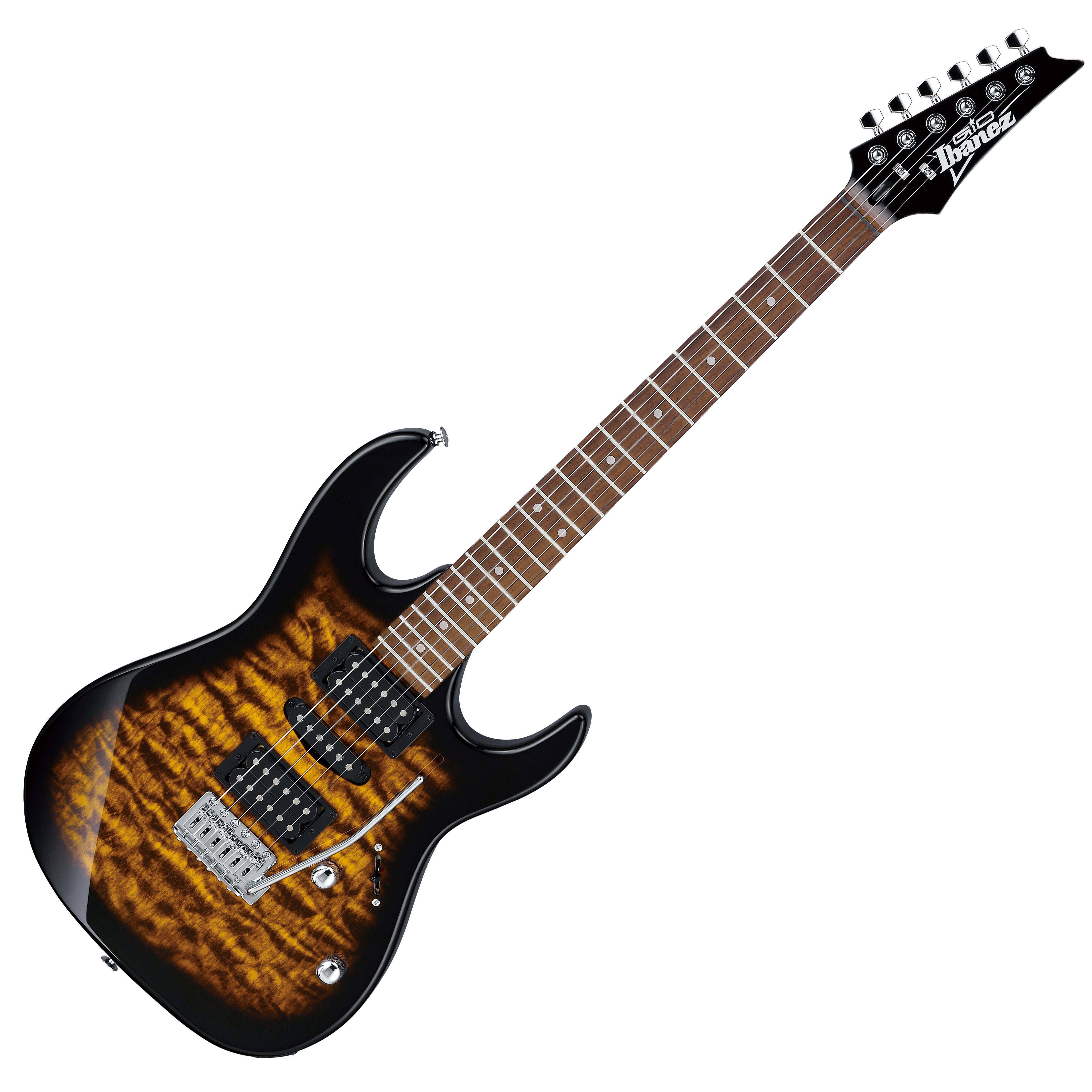 Ibanez Gio GRX70QA Solidbody Electric Guitar - Sunburst | Music Works