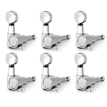 Guitar Part Custom Eagle MH002 Acoustic Guitar Machine Head Tuning Keys 3 A Side Chrome - Set of 6