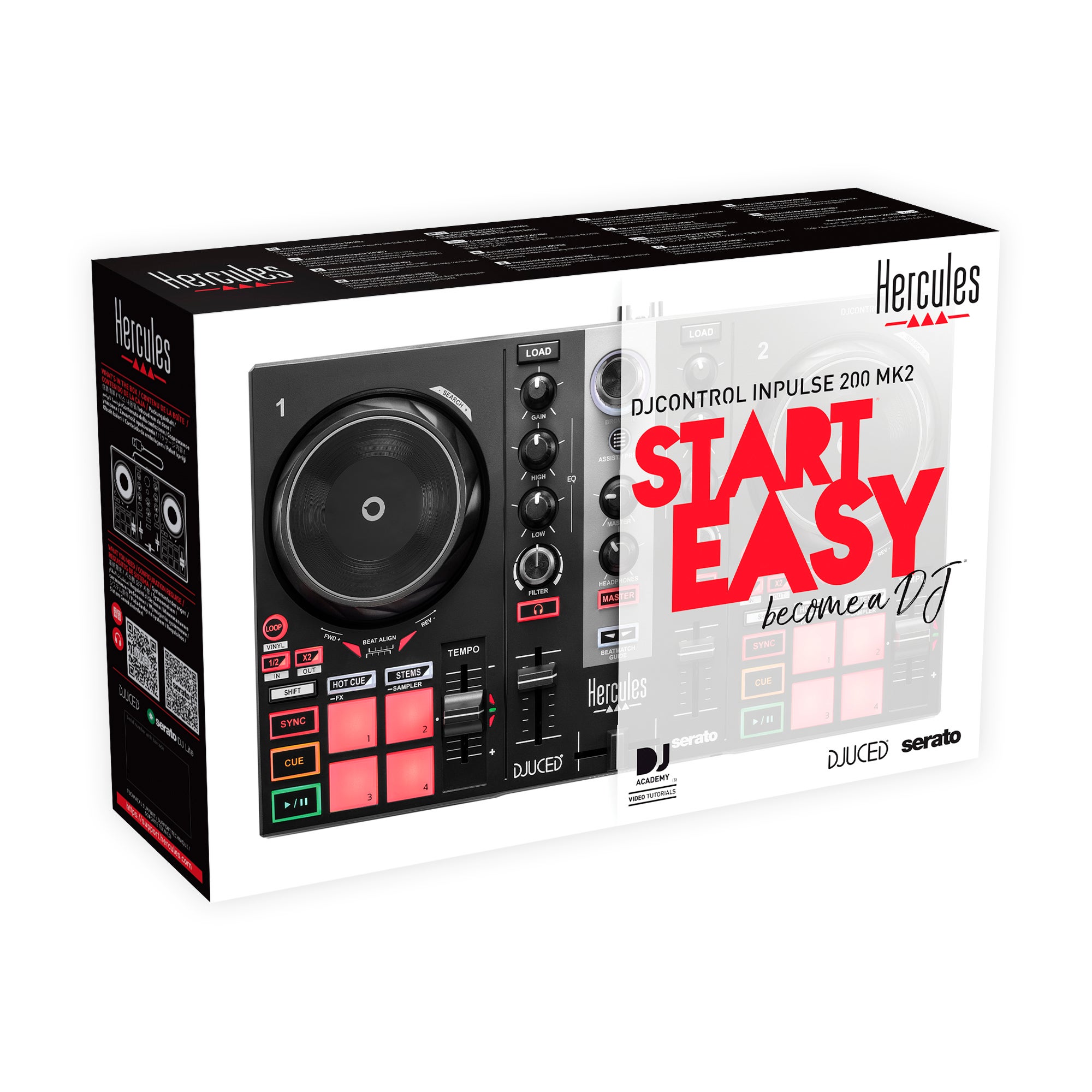 Hercules DJ Control 200 DJコントローラー Amazon.com: Hercules DJControl Inpulse 200 MK2 Arctic Blue