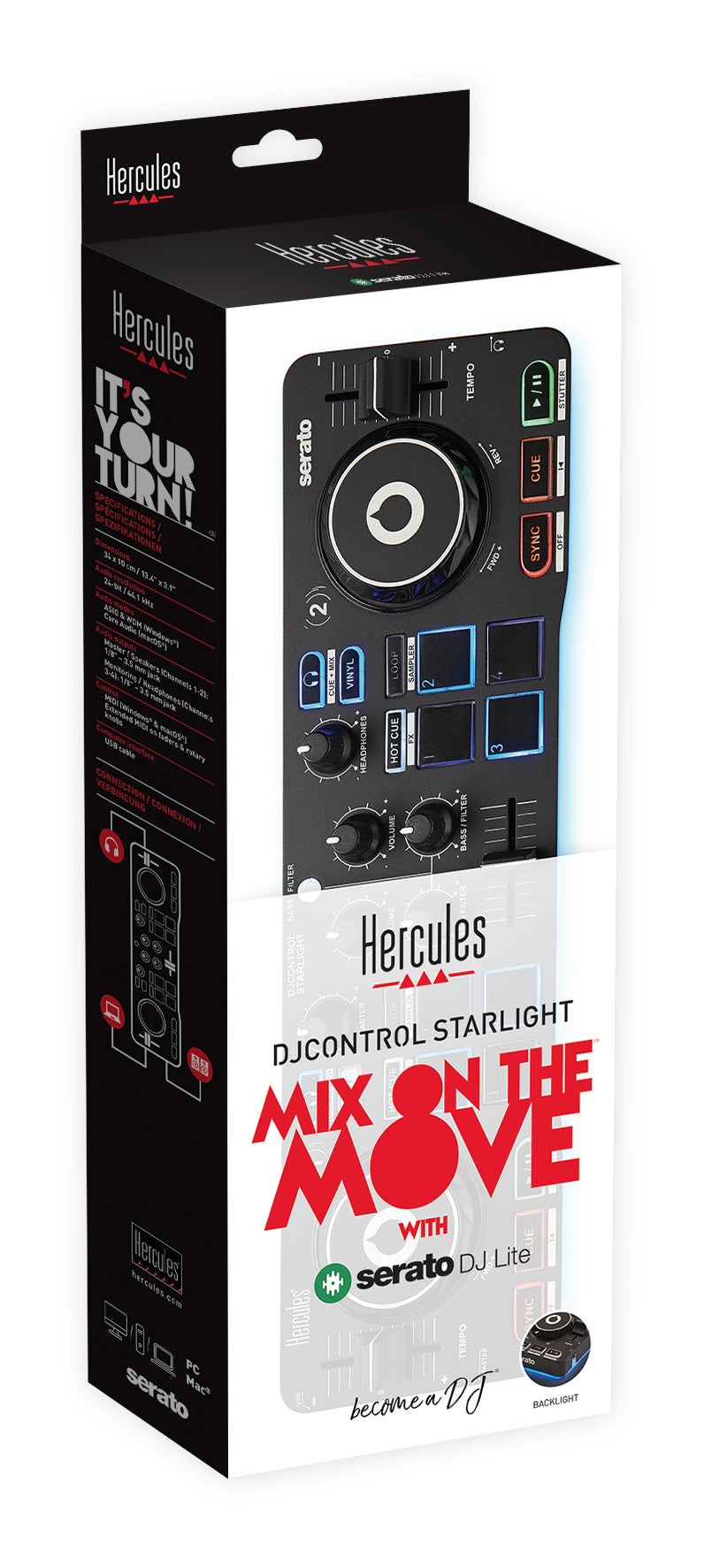 Hercules DJ DJControl Starlight Portable 2-channel DJ Hercules DJ DJControl Starlight Portable 2-channel DJ