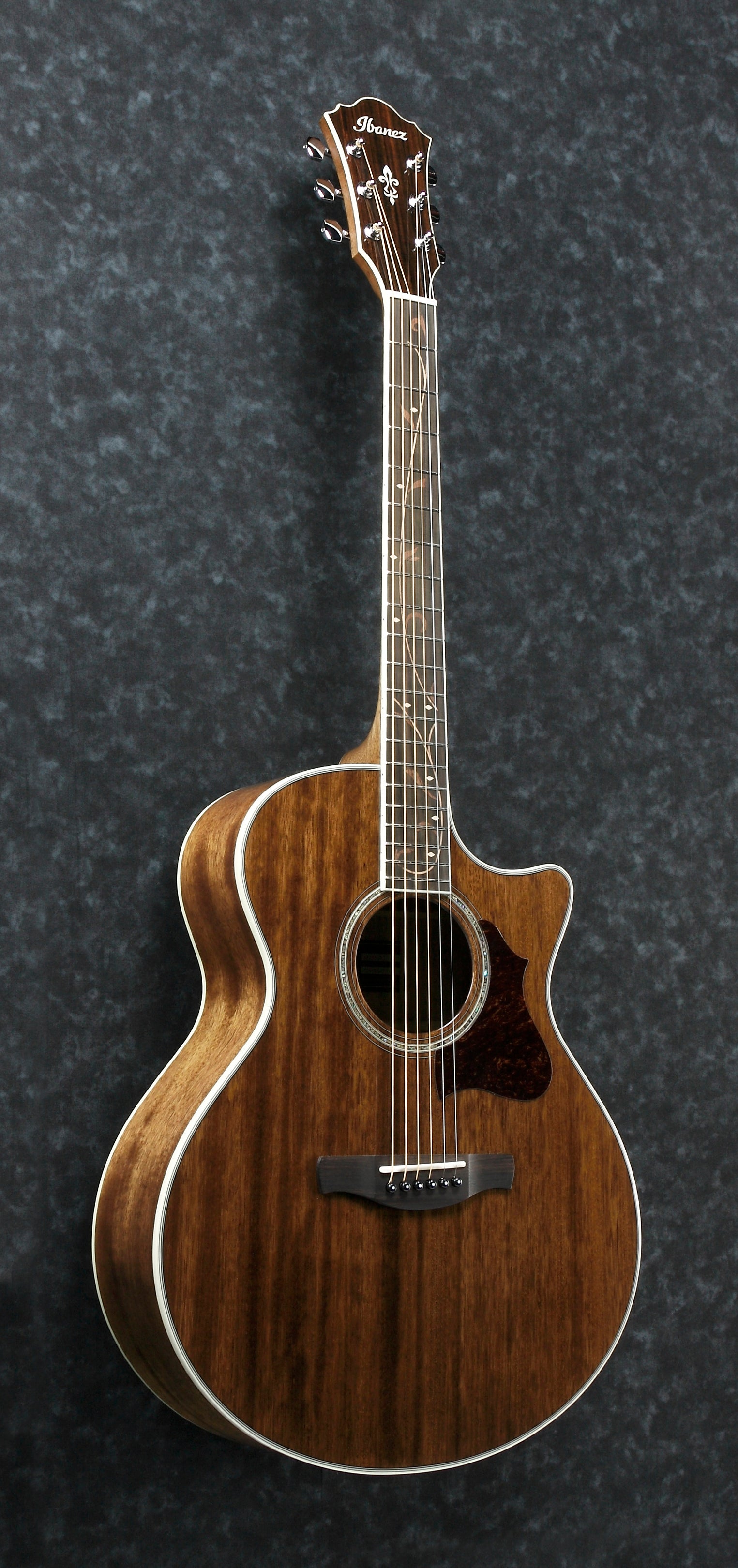 Ibanez Ae245 Nt High Gloss Solid Okoume Top Cutaway Acoustic