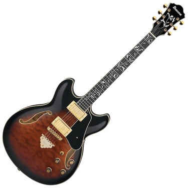 Ibanez Artcore Expressionist AS93QMSP Semi-Hollow Body Electric Guitar - Dark Brown Sunburst