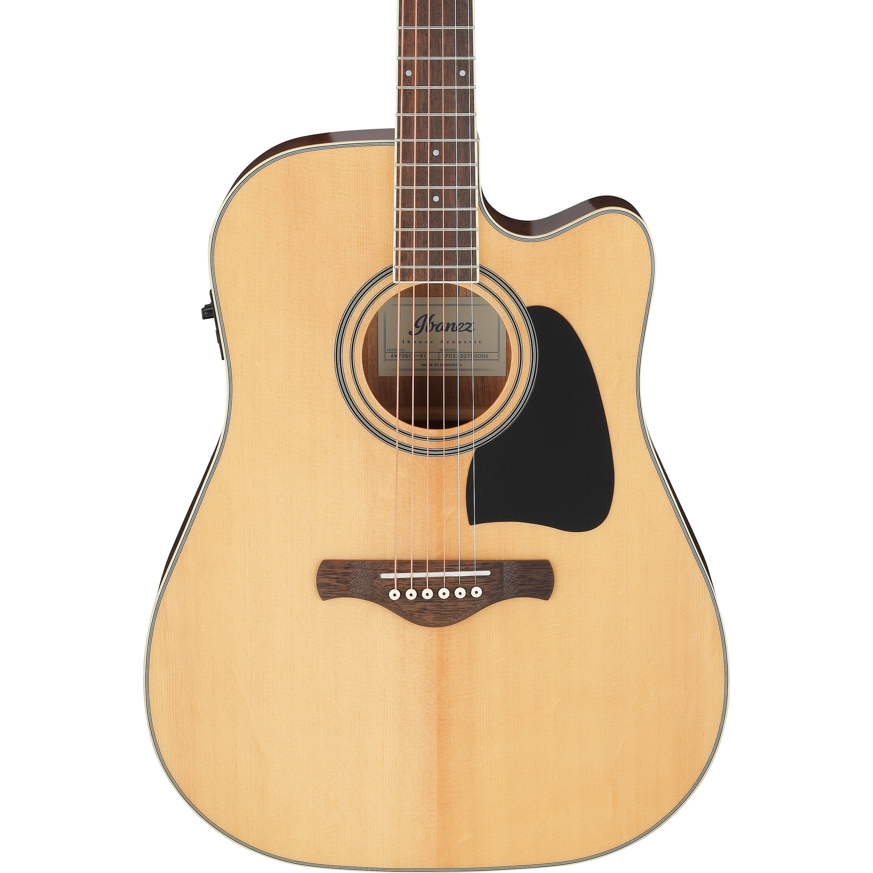 Ibanez AW70ECE Artwood Solid Top Acoustic-Electric Guitar - Natural High Gloss