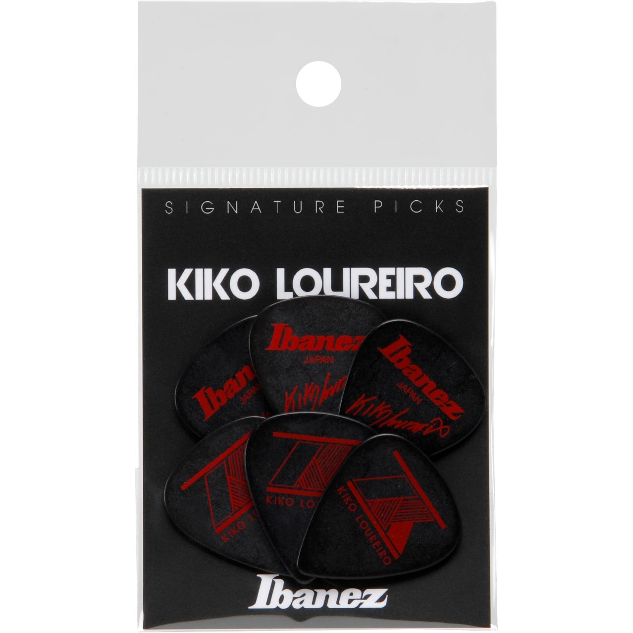 Ibanez B1000KL Kiko Loureiro Signature Guitar Picks 1.2mm 6 Pack - Black