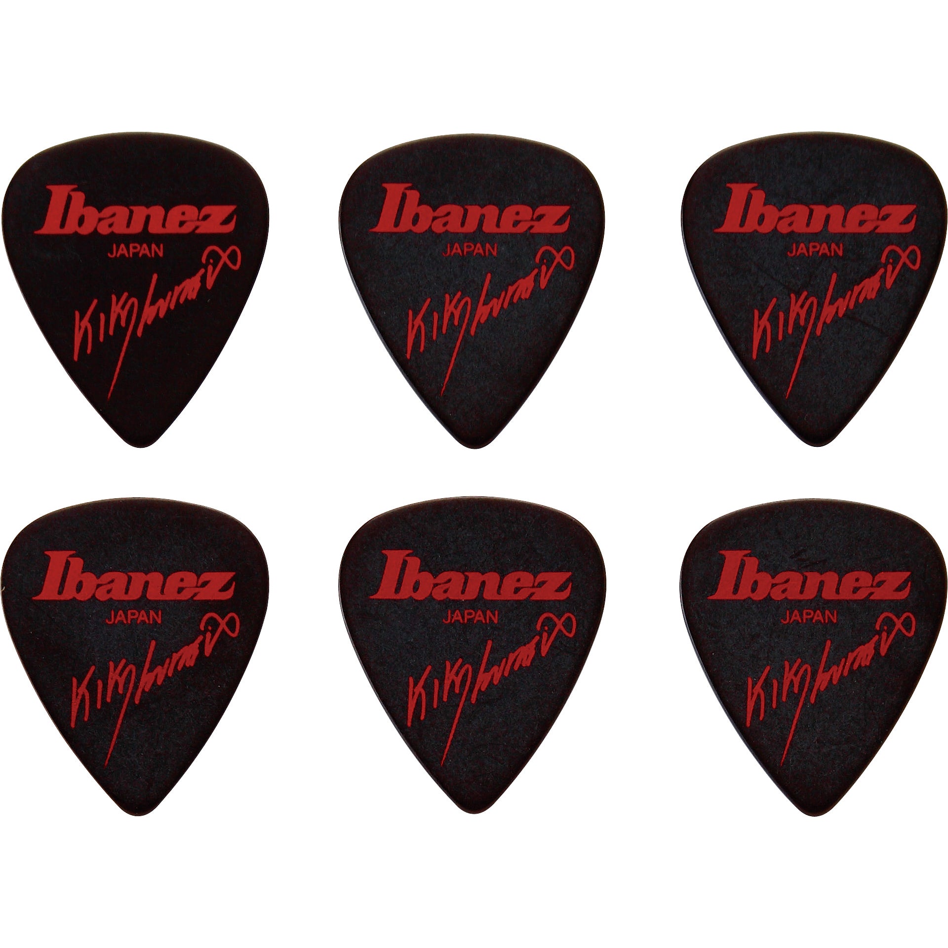 Ibanez B1000KL Kiko Loureiro Signature Guitar Picks 1.2mm 6 Pack - Black