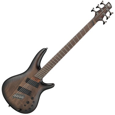 Ibanez Bass Workshop SRC6MS 6-string Multi-Scale Bass Guitar - Black Stained Burst Low Gloss