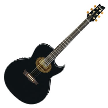 Ibanez EP5 BP Steve Vai Signature Artist Model Black Solid Engelmann Spruce top Special Thin EP Design body Acoustic Electric Steel String Guitar