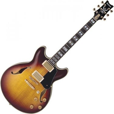Ibanez JSM100 VT Prestige John Schofield Signature 6 String Electric Guitar Semi Hollow Ebony HH Japan w/Case Vintage SB