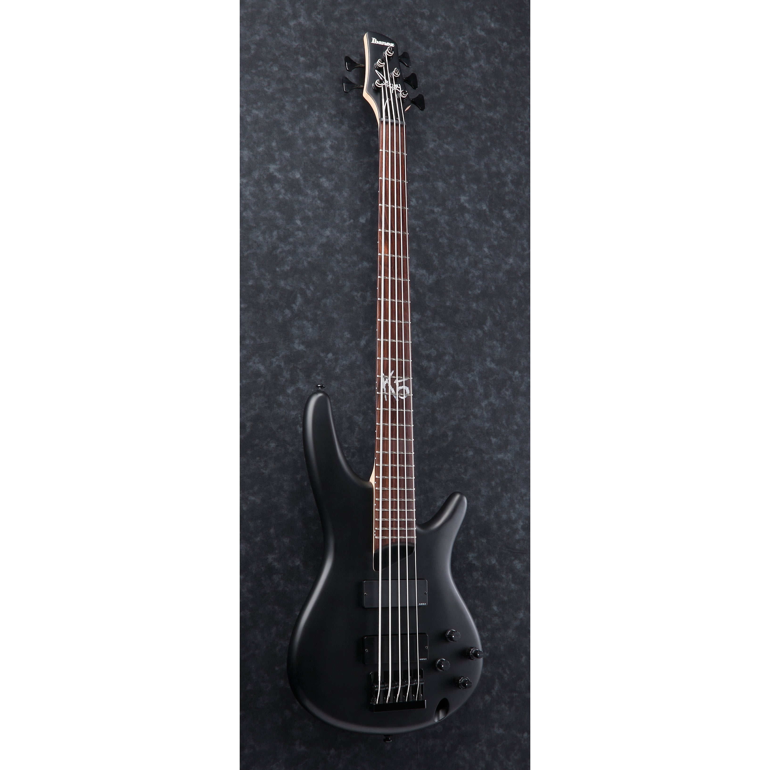 Ibanez K5 Fieldy (Korn) Signature 5-String Bass Guitar - Black Flat