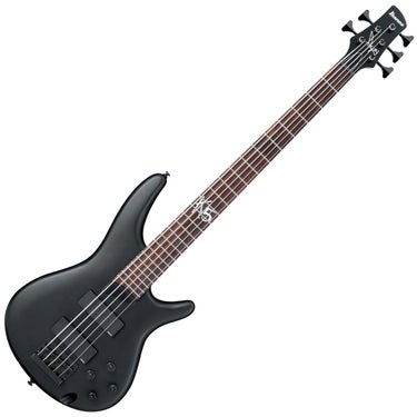 Ibanez K5 Fieldy (Korn) Signature 5-String Bass Guitar - Black Flat