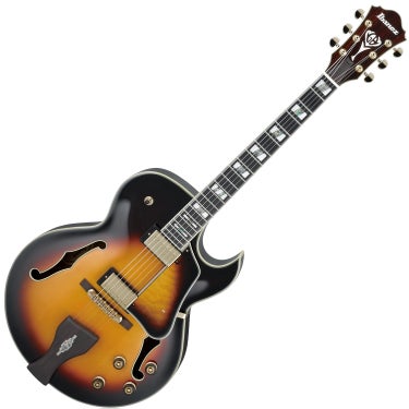 Ibanez LGB30 VYS George Benson Signature 6 String Electric Guitar Hollowbody Ebony HH Vintage Yellow Sunburst