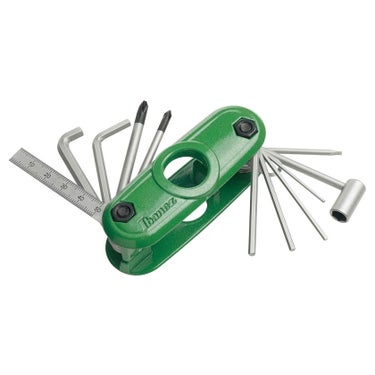 Ibanez MTZ11GR Guitar Multi-Tool Hex Wrench, Tube Spanner, Screwdriver, Ruler Green