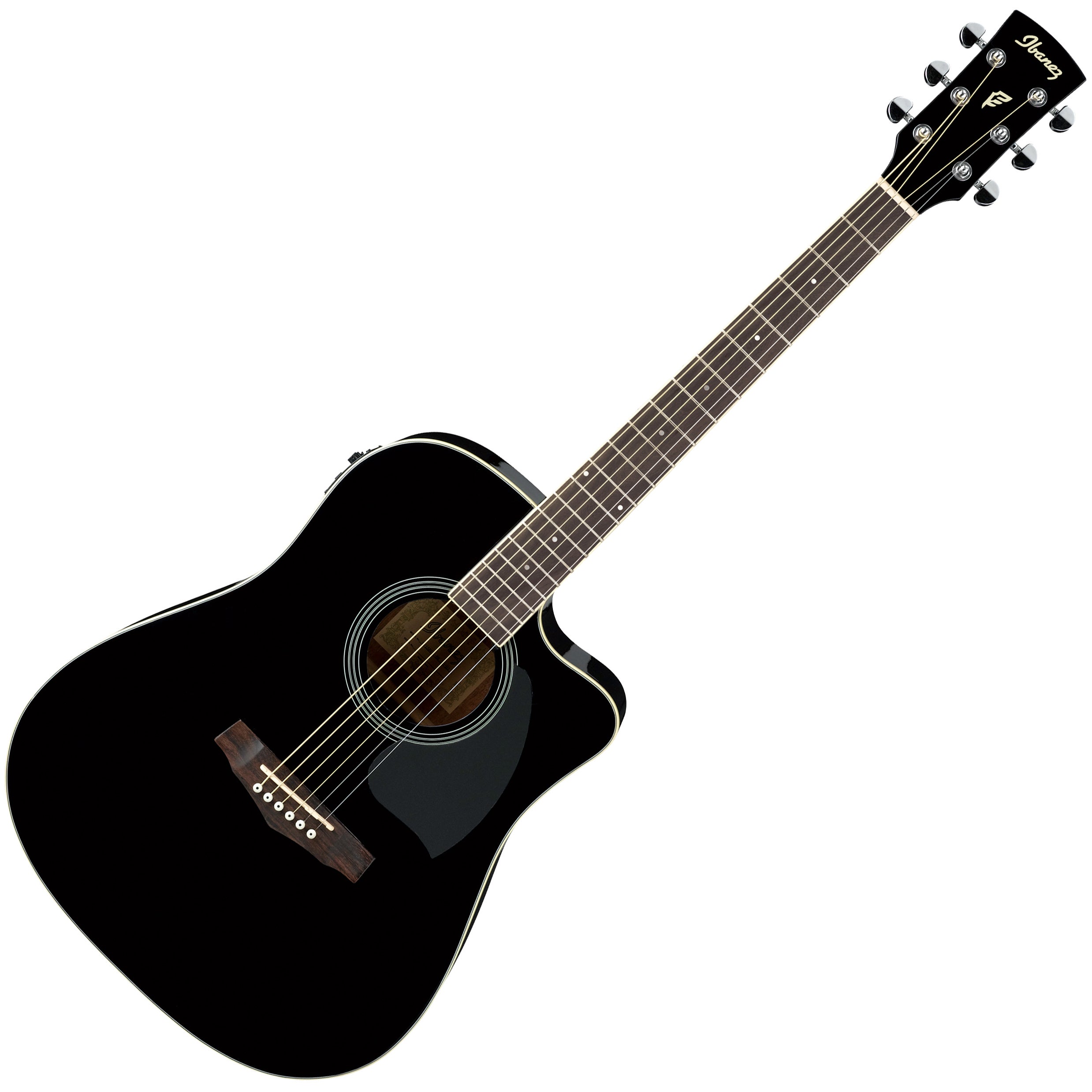 Ibanez PF15ECE Performance Acoustic-Electric Guitar - Black High Gloss
