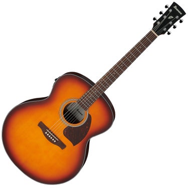 Ibanez PJ50E Jumbo Acoustic-Electric Guitar - Open-Pore Vintage Amber Sunburst