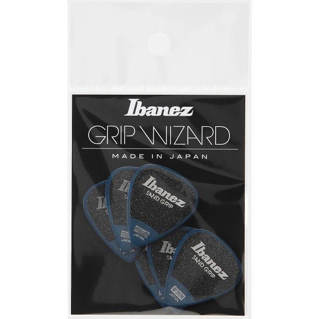 Ibanez PPA14MSG Grip Wizard (Sand Grip) Guitar Picks, 0.8mm 6 Pack - Deep Blue