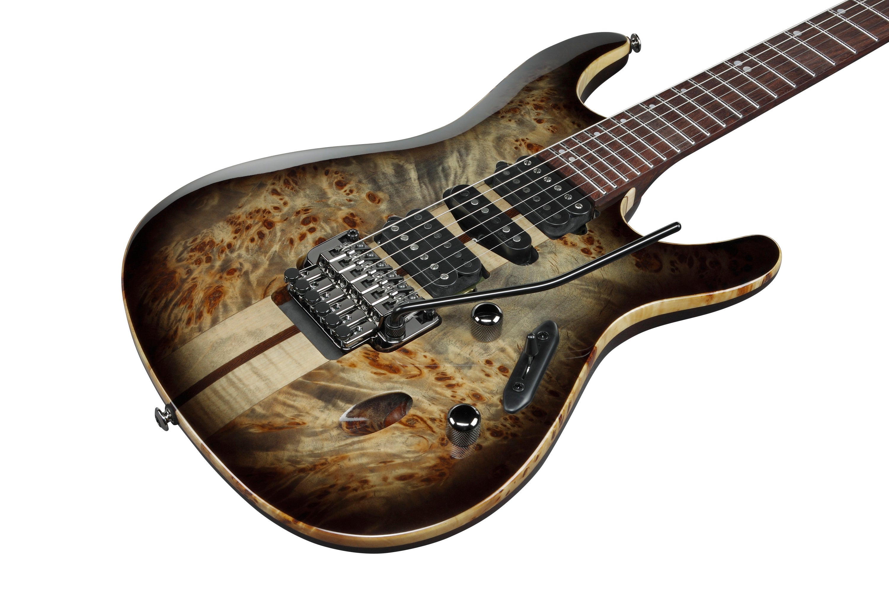 Ibanez Premiuim S1070PBZ HSH Electric Guitar - Charcoal Black
