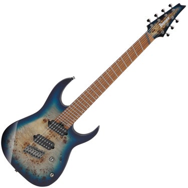 Ibanez RGMS7PB RG Standard Multi Scale 7-String HH Electric Guitar - Cosmic Blue Star Burst