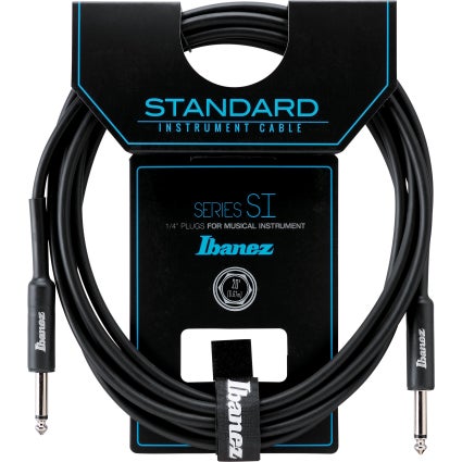 Ibanez SI20 Standard Series Guitar Instrument Cable, 20Ft, straight plugs, Black.