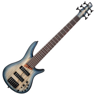 Ibanez SR606E 6 String Electric SR Bass Guitar, Cosmic Blue Starburst Flat
