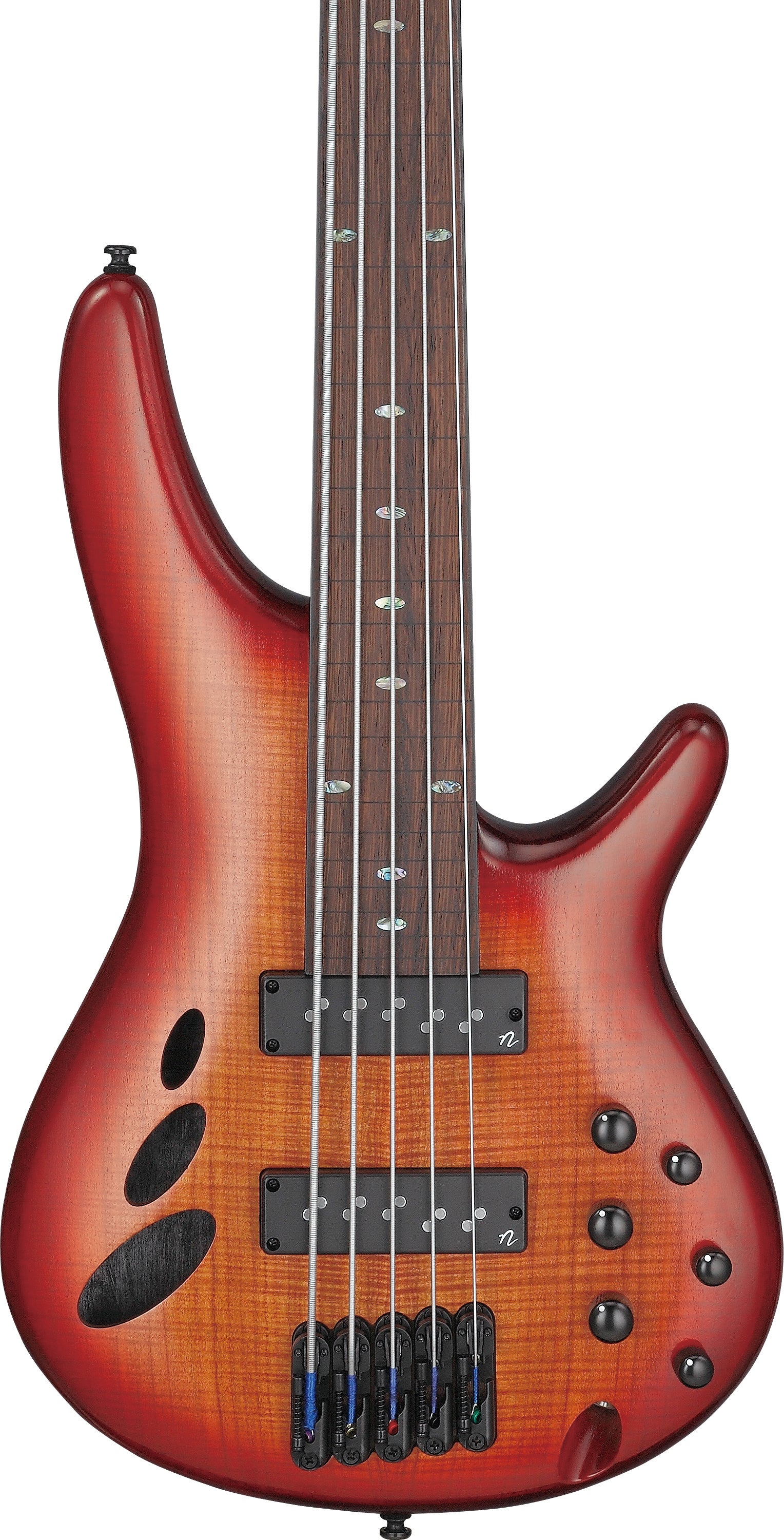 Ibanez SRD905F Fretless 5 String Bass Guitar Brown Topaz Burst Low Gloss Music Works