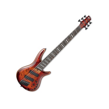 Ibanez SRMS806 BTT 6 String Bass Workshop Electric Bass, Bartolini Pickups, Brown Topaz Burst