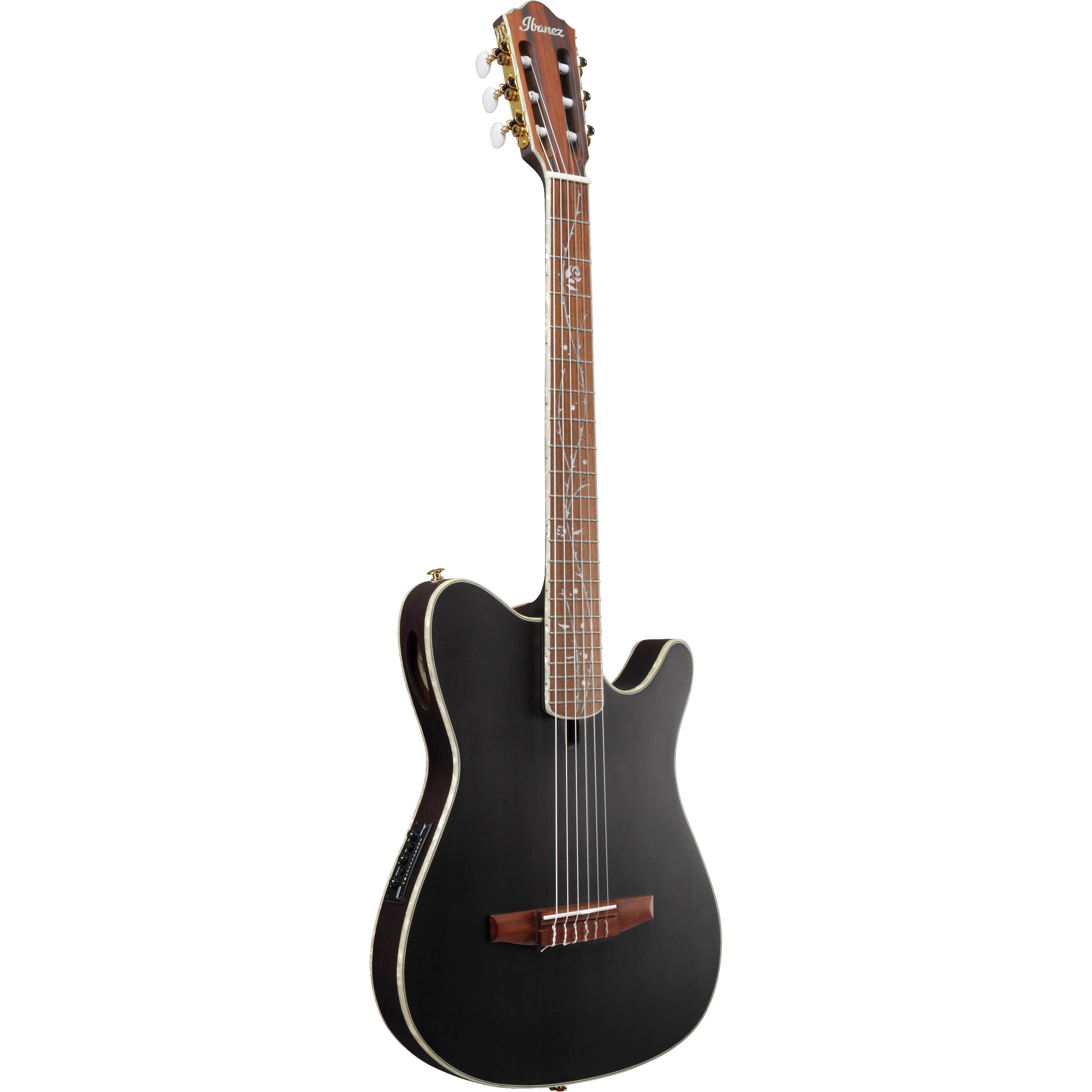 Ibanez TOD10N TKF Tim Henson Signature 6-String Nylon Acoustic-Electric Guitar - Transparent Black Flat