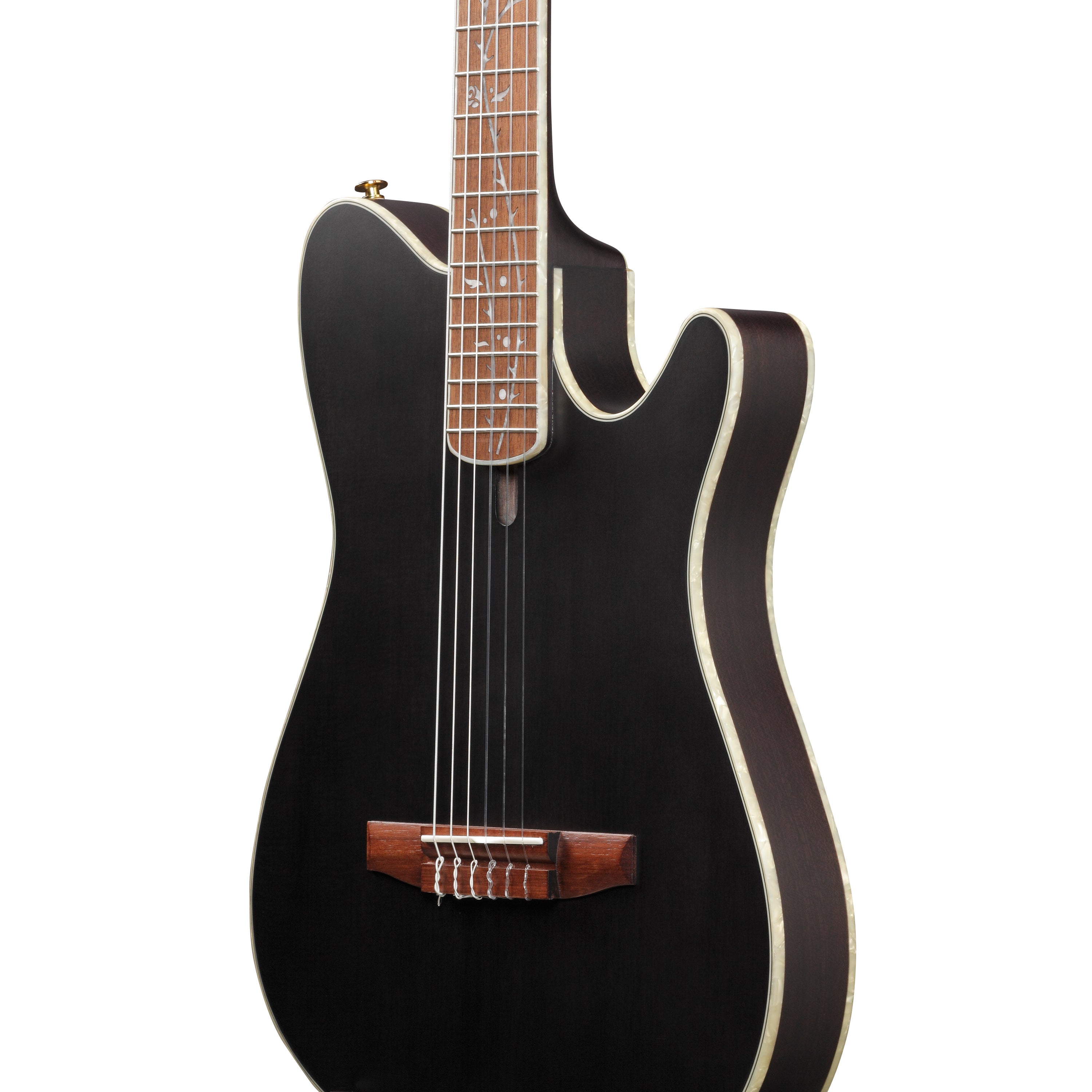 Ibanez TOD10N TKF Tim Henson Signature 6-String Nylon Acoustic-Electric Guitar - Transparent Black Flat
