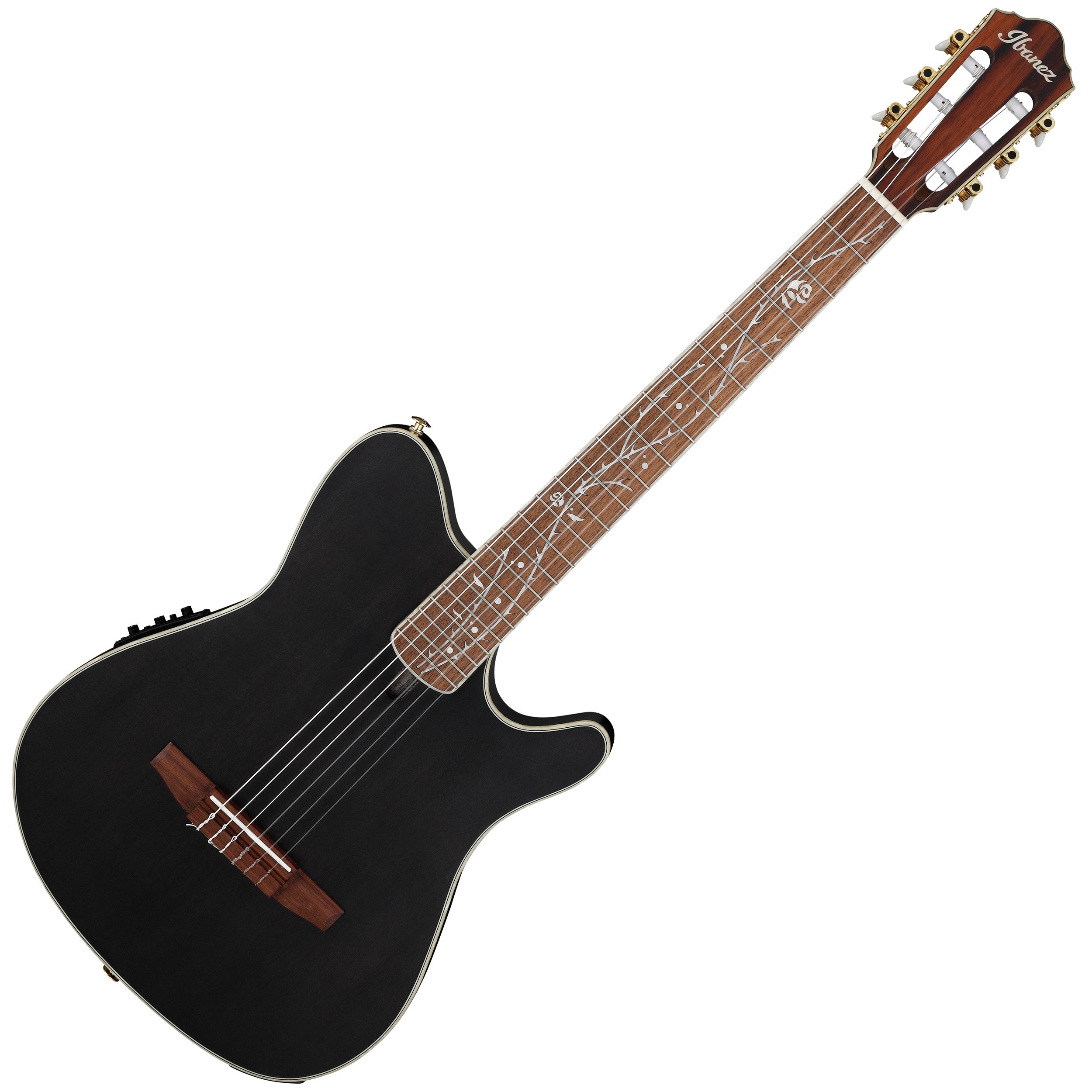 Ibanez TOD10N TKF Tim Henson Signature 6-String Nylon Acoustic-Electric Guitar - Transparent Black Flat