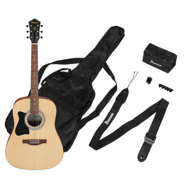 Ibanez V50LNJP Left-Handed Acoustic Guitar Jam Pack - Open Pore Natural