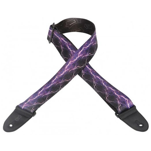 Levy's MP-18 Graphic Waves Series Guitar Strap - Lightning