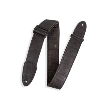 Levy's MX8-BLK Guitar Strap Specialty Series Solid Cork Cotton Webbing 2-inch Wide Black
