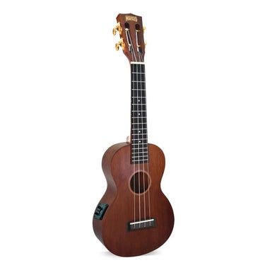 Mahalo MJ2VTBR Java Series Concert Acoustic- Electric Ukulele - Transparent Brown with Bag