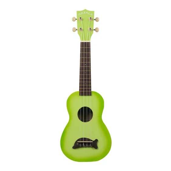 Makala Soprano Dolphin Ukulele - Green Apple Burst with Bag