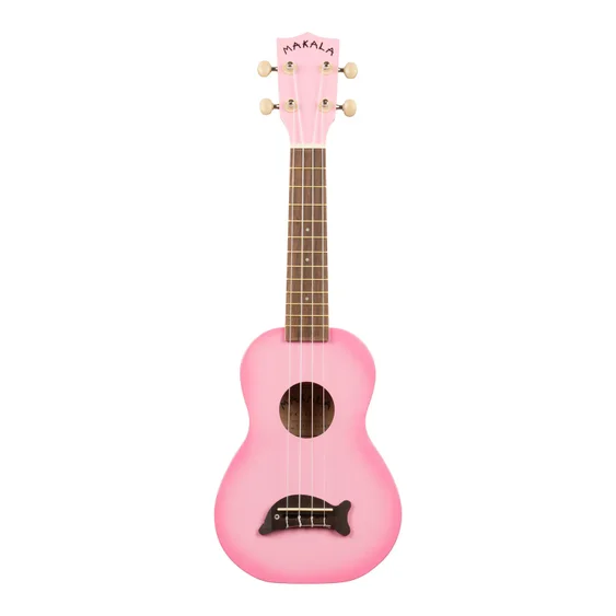 Makala Soprano Dolphin Ukulele - Pink Burst with Bag