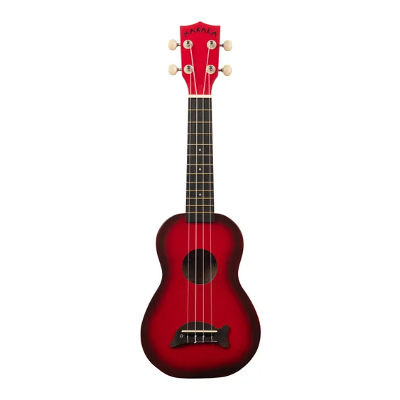 Makala Soprano Dolphin Ukulele - Red Burst with Bag