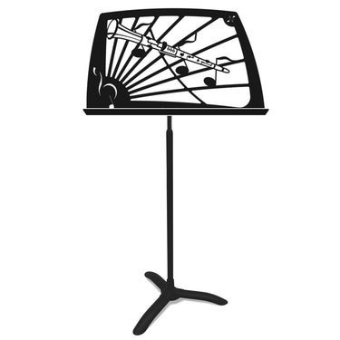 Manhasset Symphony Music Stand with Clarinet Design Black