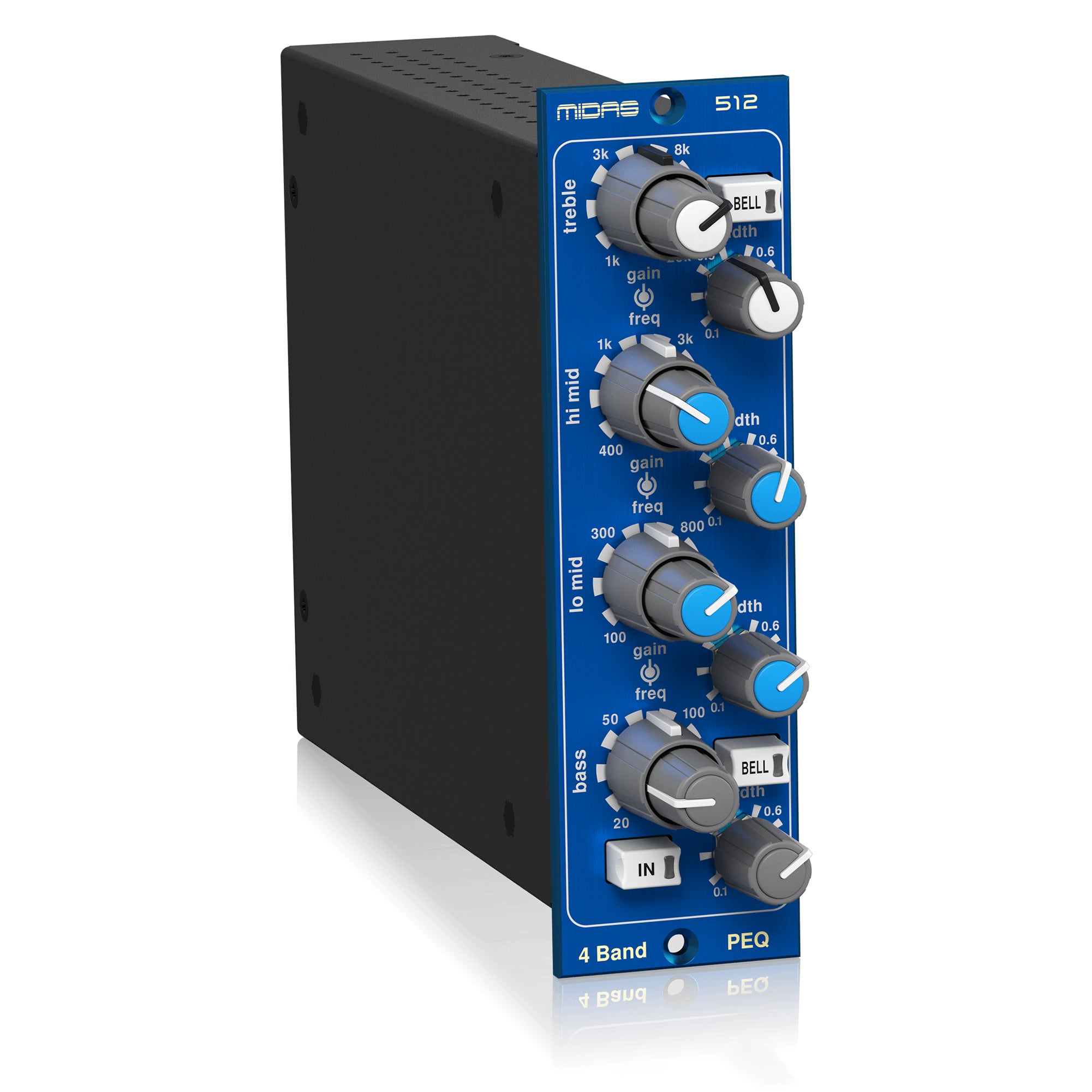 Midas 512 V2 500 Series Parametric Equalizer with Dual-concentric Pots, Variable Q, and Transformer Output