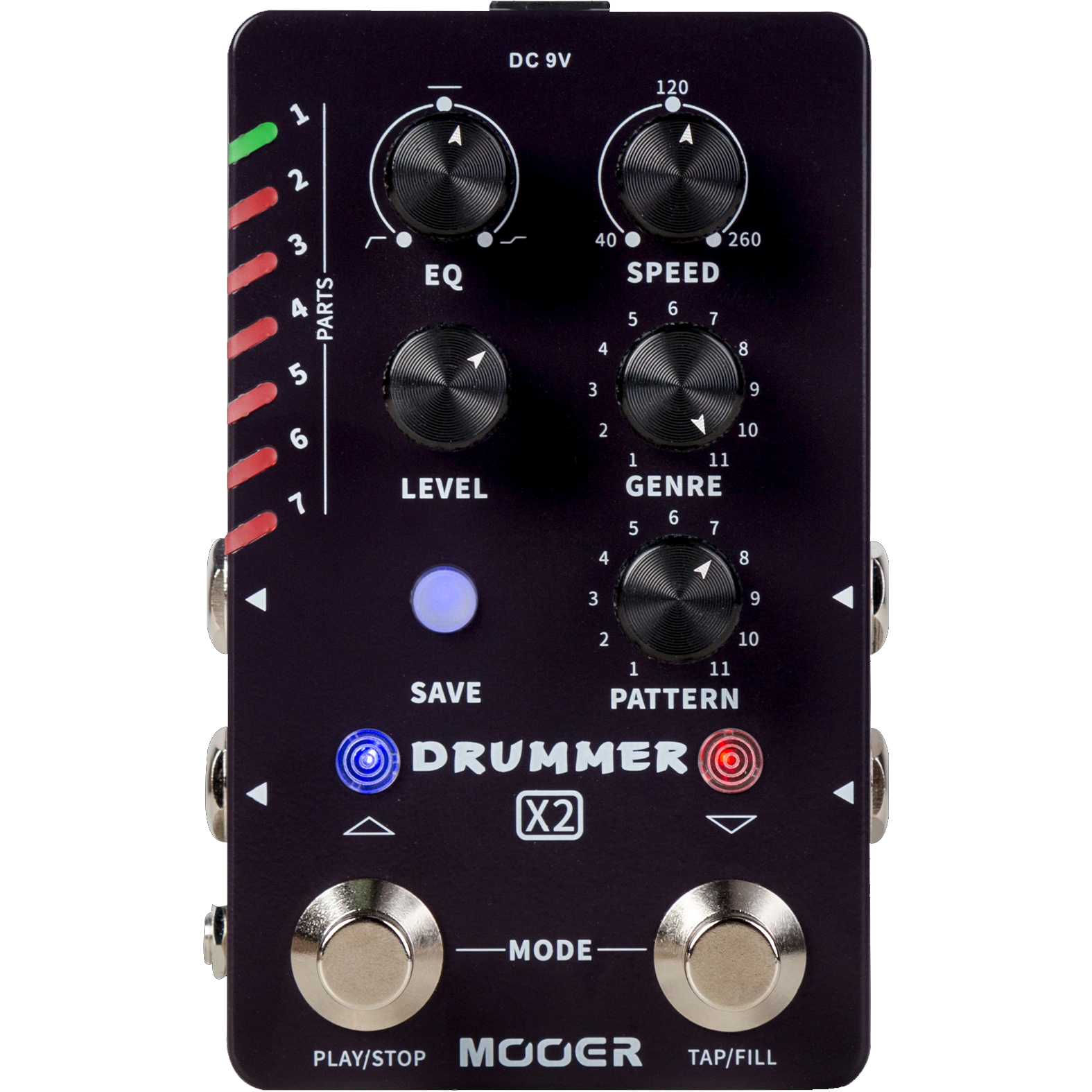 Mooer DRUMMERX2 Dual-footswitch Drum Machine Effect Pedal | Music