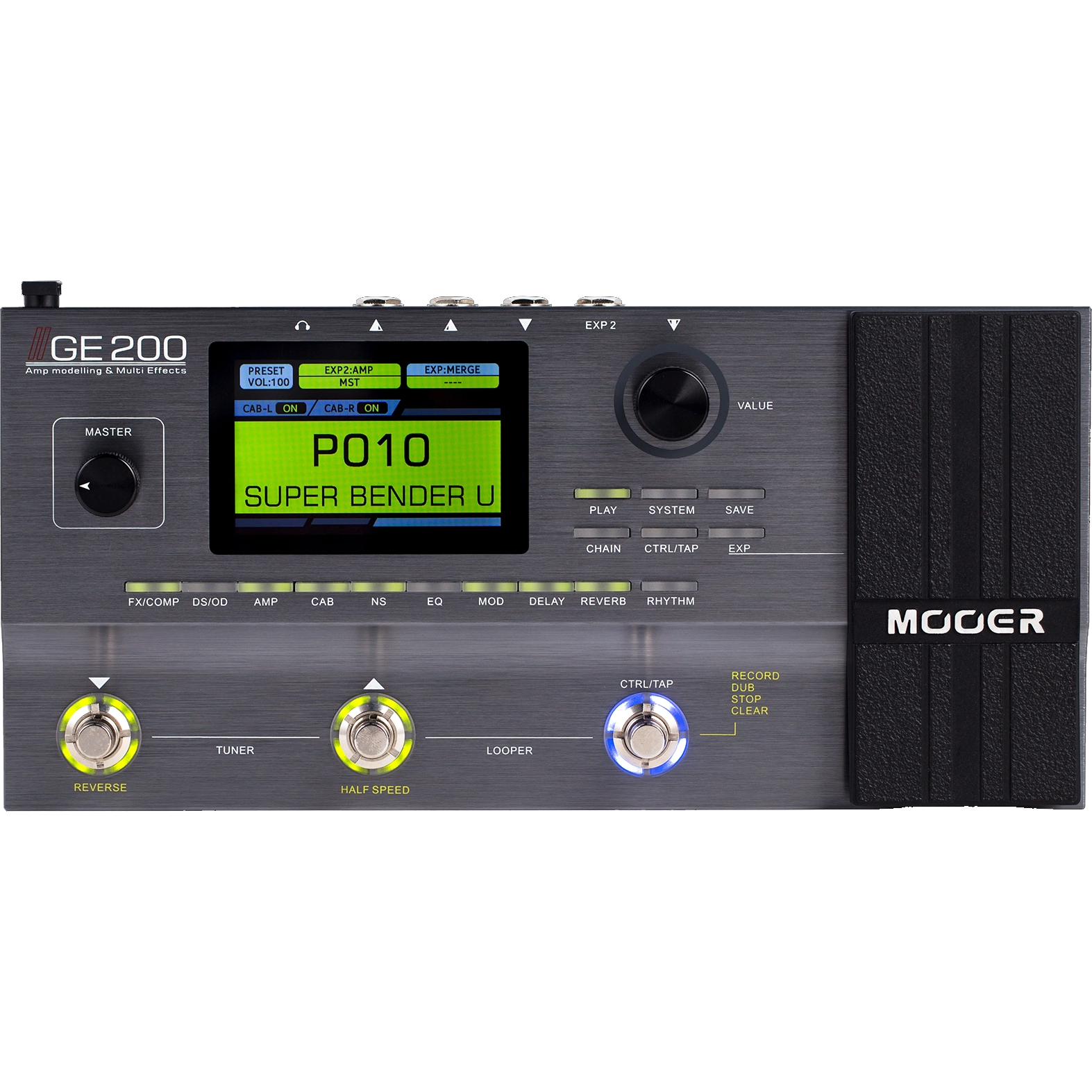 ギター Mooer ge200 Mooer GE200 Multi Effects Processor Electric Guitar Effects Pedal