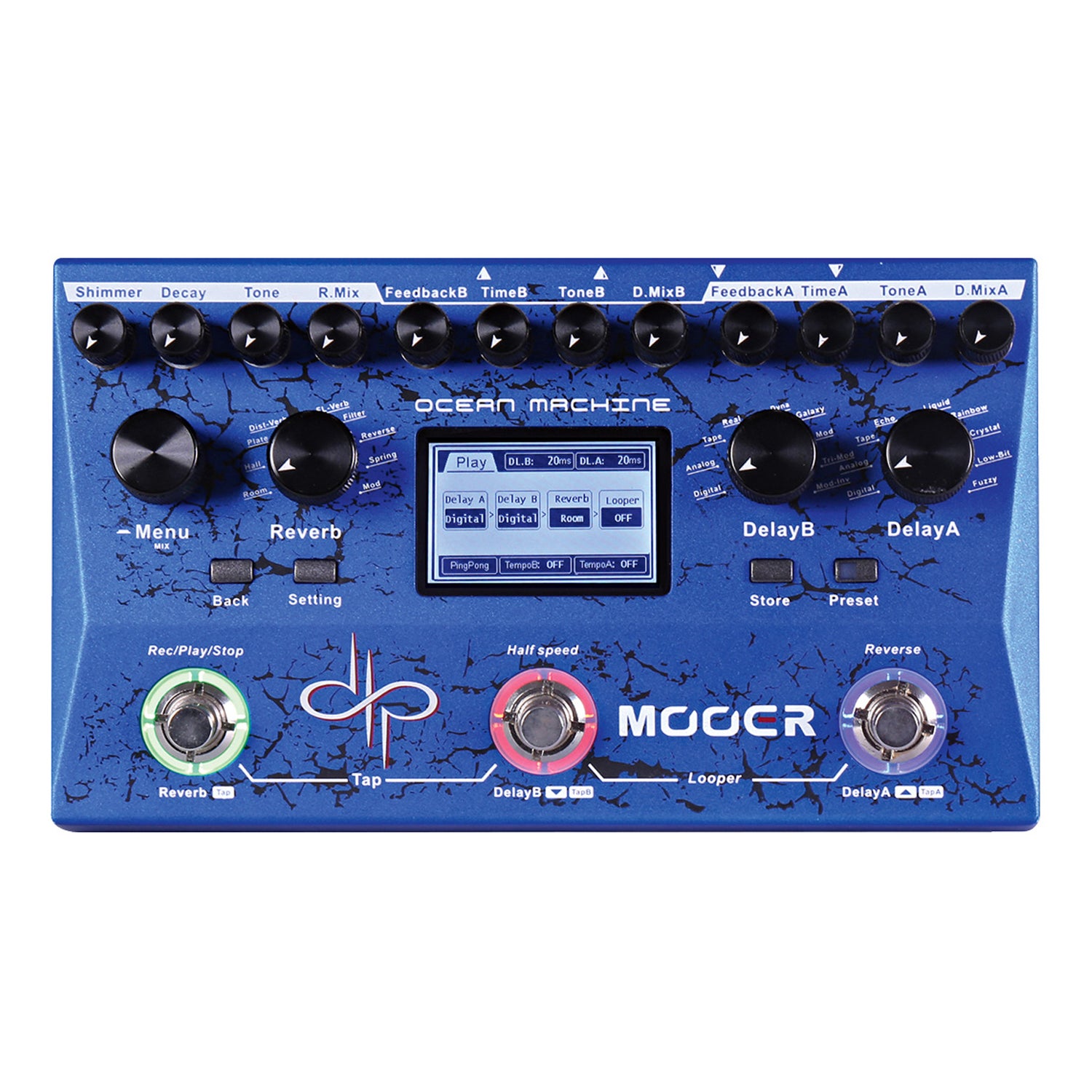 Mooer Ocean Machine Devin Townsend Reverb & Delay Looper Guitar Effects Pedal