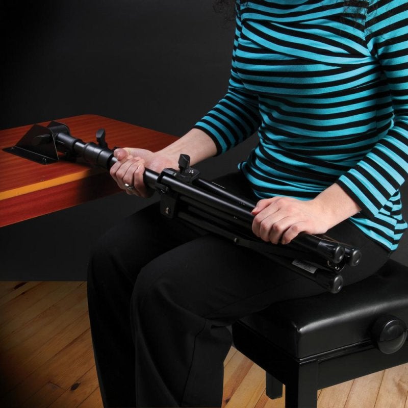 On-Stage SM7312W Music Stand with Wide Rosewood Bookplate