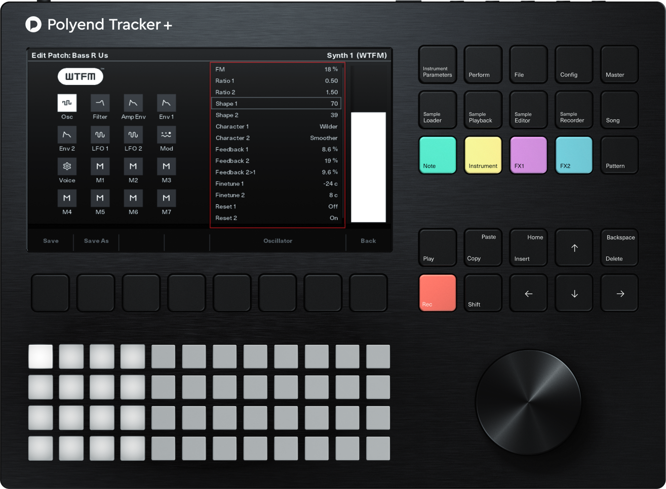 Polyend Tracker+ 16-track Stereo Sampler, Drum Machine, and