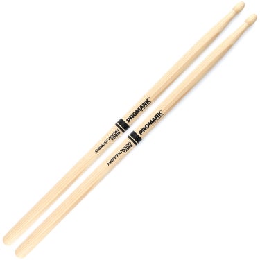 Promark PRTXPR5B Hickory 5B Round Tip Drum Sticks Pair