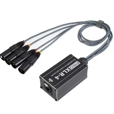 RJ45 Female to 4 XLR Male Audio Adapter - 0.7m