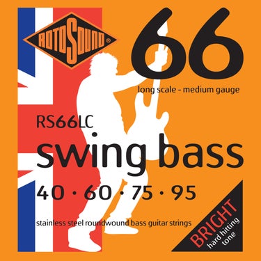 Rotosound 66LC Swing Bass Stainless Steel Bass Guitar Strings 40-95