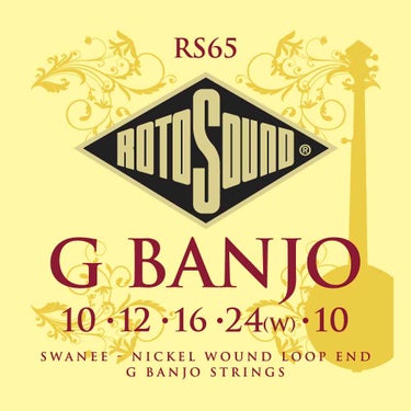 Rotosound RS65 Swanee 5-String Nickel Loop G Banjo Set